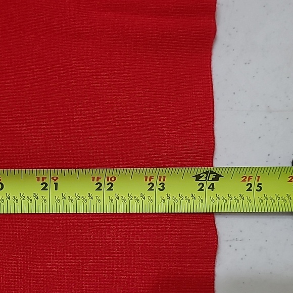 Ruby Rd Vibrant Red Knit Top with Sequins & Beaded Neckline & Cuffs size XL - Picture 8 of 8